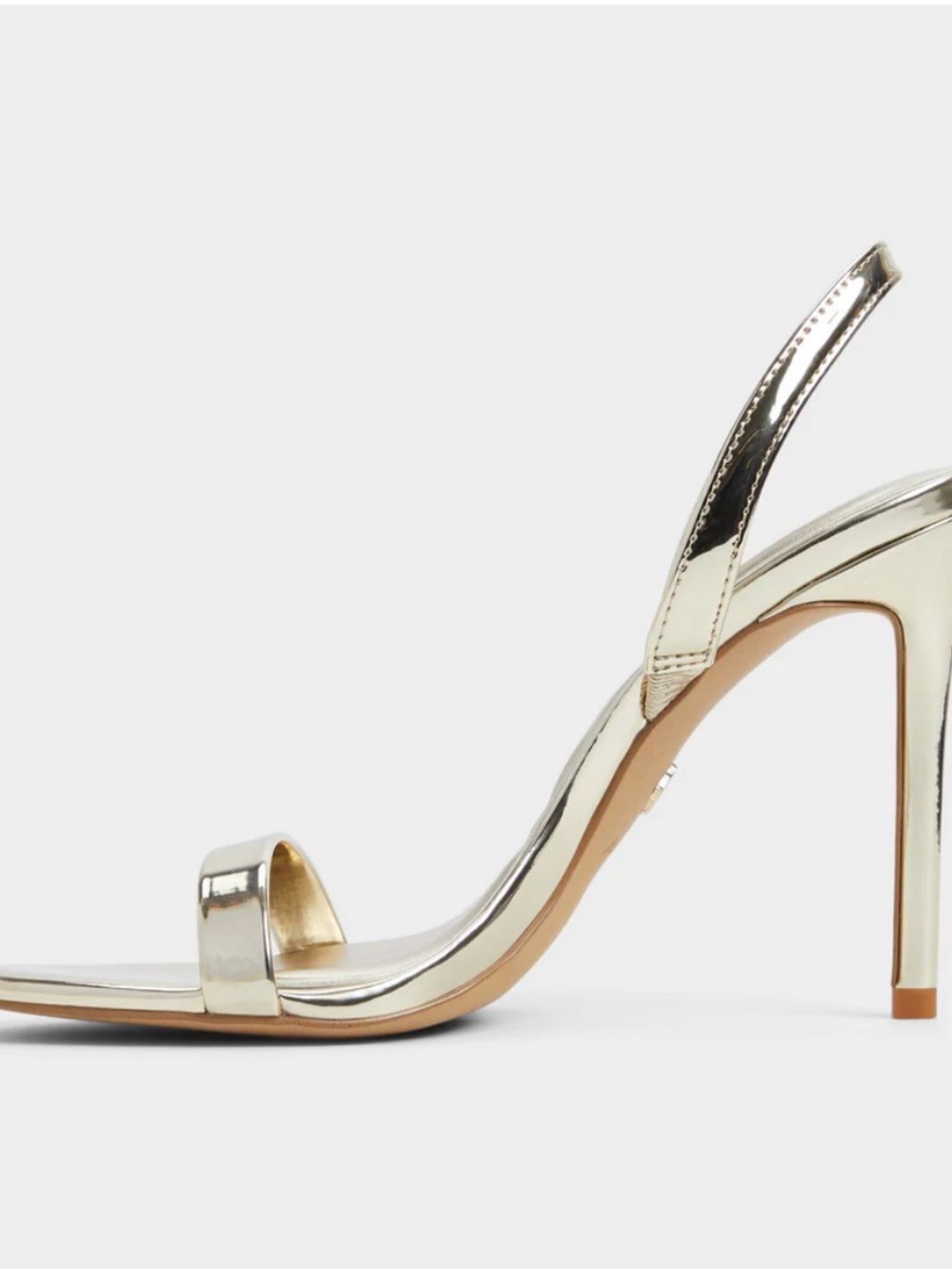 Aldo Metallic Gold Slingback Stiletto Sandals